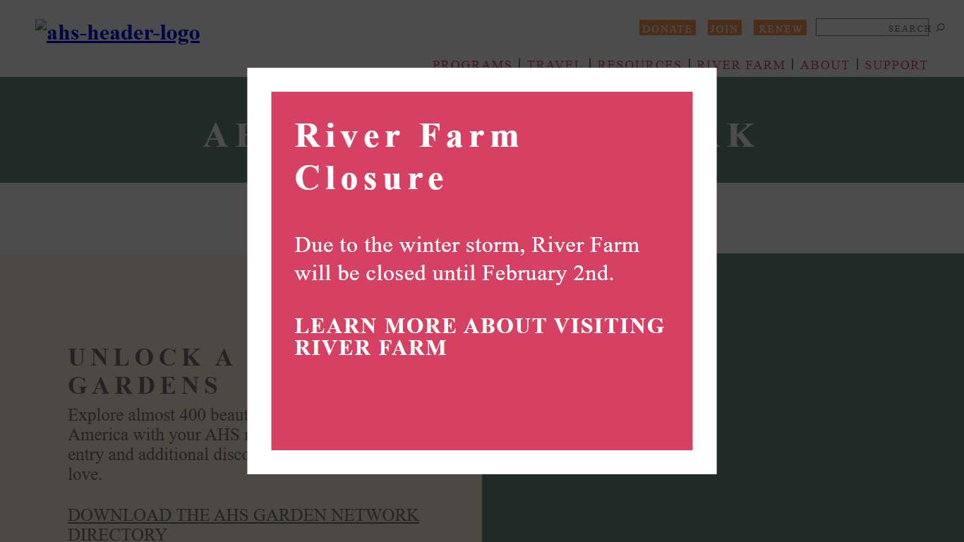 AHS Garden Network - American Horticultural Society